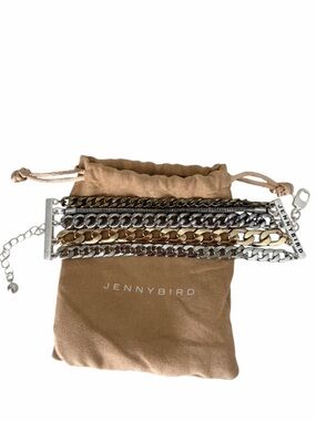 JENNY BIRD Austin Cuff Mixed Metals 5 Chain Bracelet Women’s